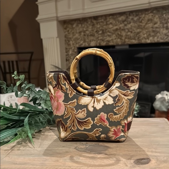Mini Longaberger Sisters Majolica Garden Tote - Picture 1 of 9